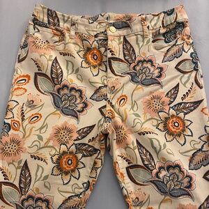 Chico's Capris Cropped Pants Floral Print - Size 2